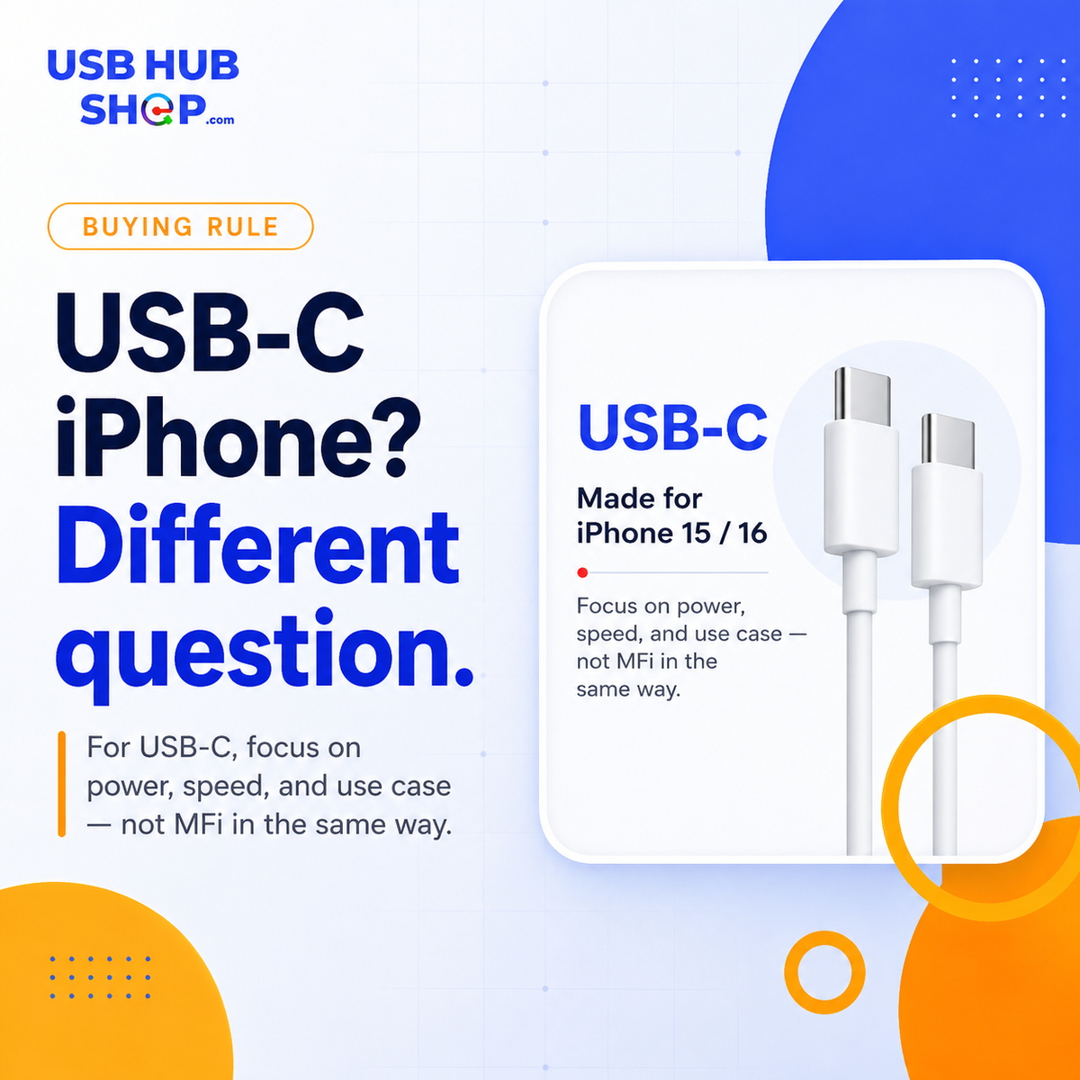 USB-C iPhone means a different cable buying question.
