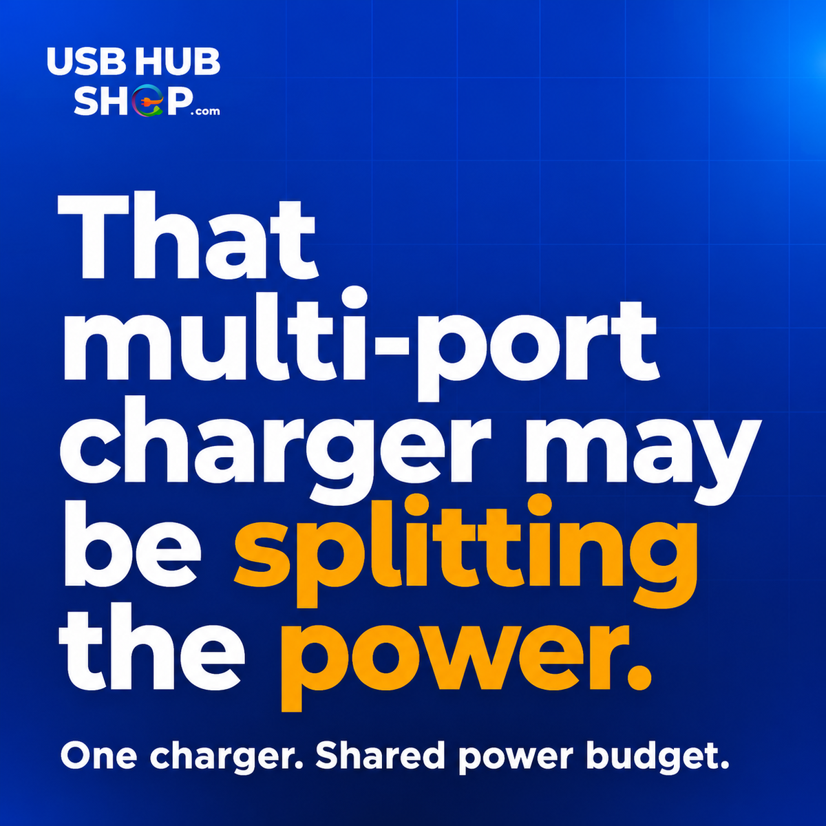 That multi-port charger may be splitting the power.